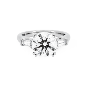 Ballerina ring RD 0.72 F VVS1 IGI in white gold