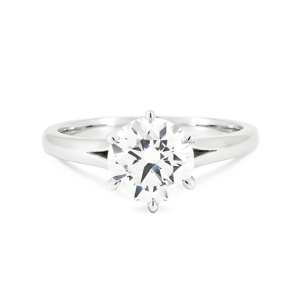 Bow plain ring RD 0.83 D VVS2 IGI in gold