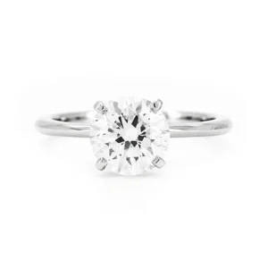 Cathedral bow half pave ring RD 0.82 E VS2 IGI in white gold