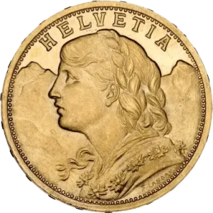1925 Helvetia Vreneli Gold Coin