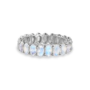 White CZ Eternity Band - Gold Vermeil