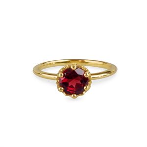 CZ Tusk Ring - Gold Vermeil