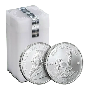 25 Coins Krugerrand Silver Tube (Mixed Years)